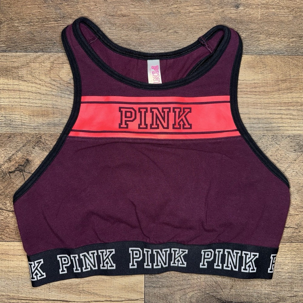 Pink Victoria's Secret Sports Yoga Size S (AA-C) Bra Athleisure Support Crop